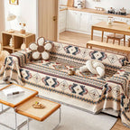 Bohemian Slipcover for Sectional Sofas - Soft Chenille Fabric