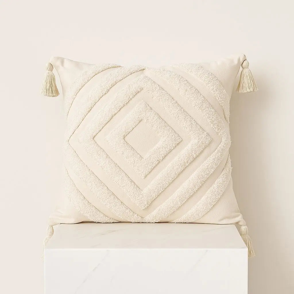 Geometric Textured Pillow Cover for Stylish Interiors