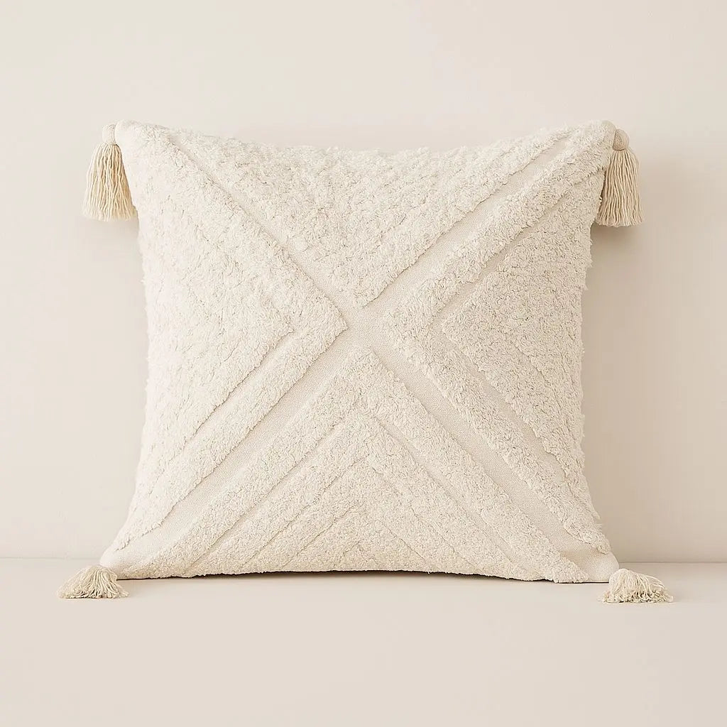Geometric Textured Pillow Cover for Stylish Interiors
