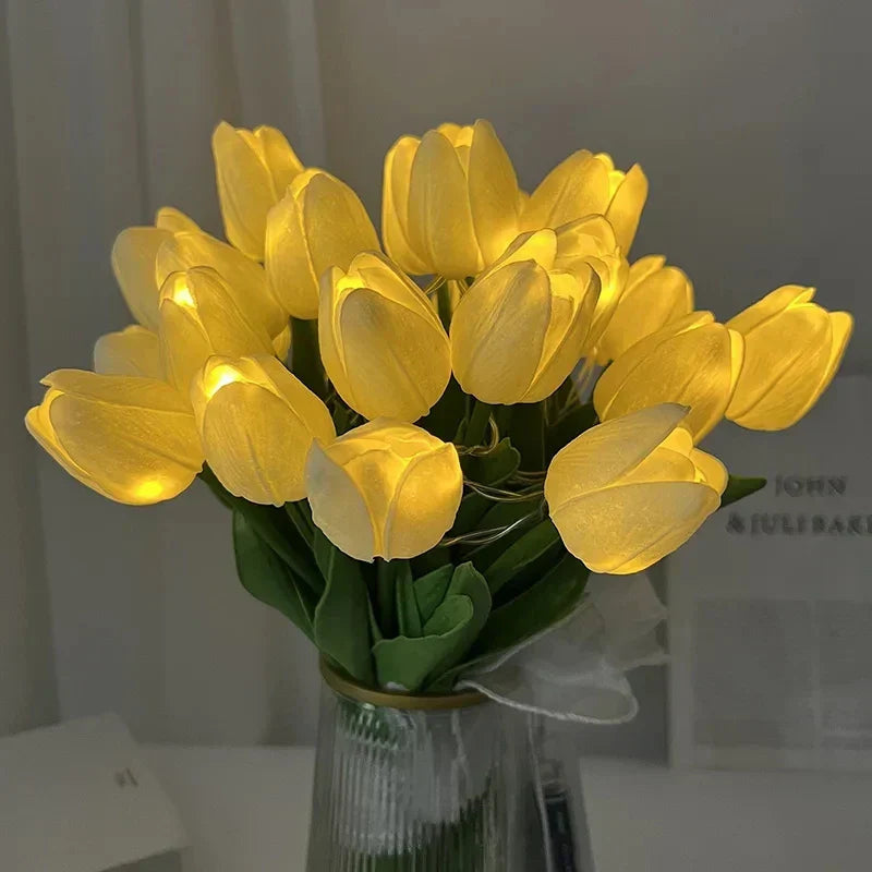 Chic Portable LED Night Light for Home Decoration – Tulip Design