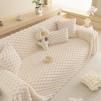 Microfiber Bubble Sofa Slipcover - Soft, Durable, Pet-Resistant