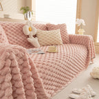 Microfiber Bubble Sofa Slipcover - Soft, Durable, Pet-Resistant