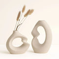 Elegant Asymmetrical Ceramic Vase Duo for Modern Spaces