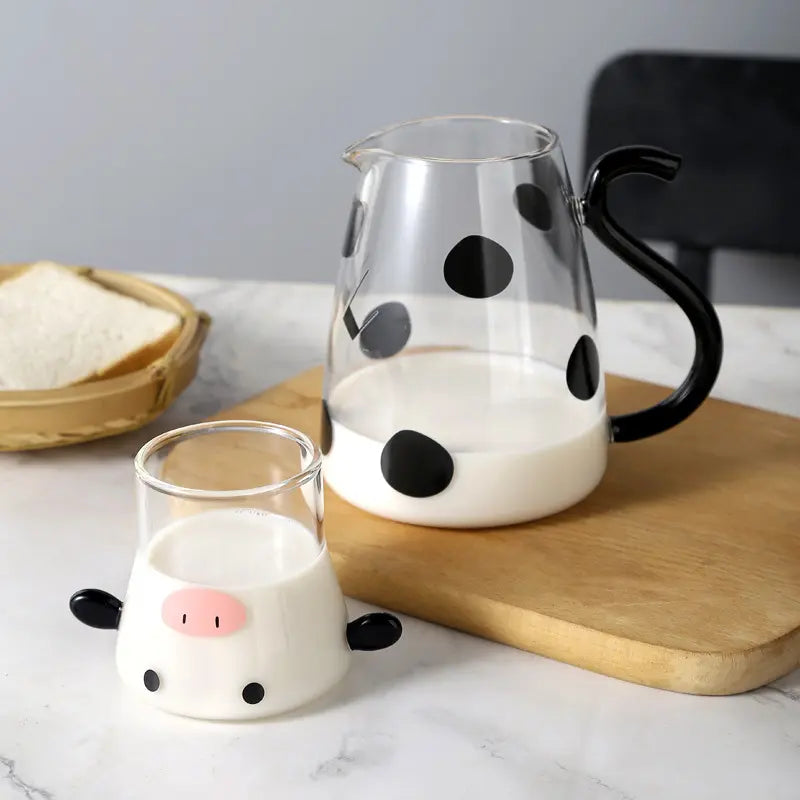 Charming Glass Kettle & Cup Duo for Your Kitchen