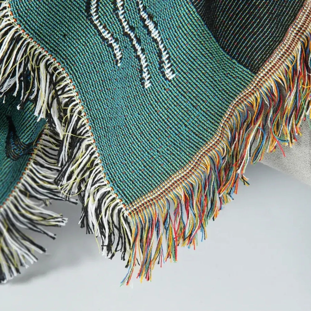 Water-Themed Sofa Cover in Cotton-Polyester Blend