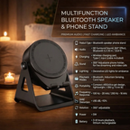 Wireless Charger with Induction Phone Stand and Bluetooth Speaker