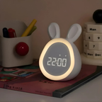 Digital Alarm Clock with Night Light in Rabbit Design