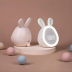 Digital Alarm Clock with Night Light in Rabbit Design
