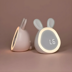 Digital Alarm Clock with Night Light in Rabbit Design