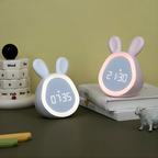 Digital Alarm Clock with Night Light in Rabbit Design