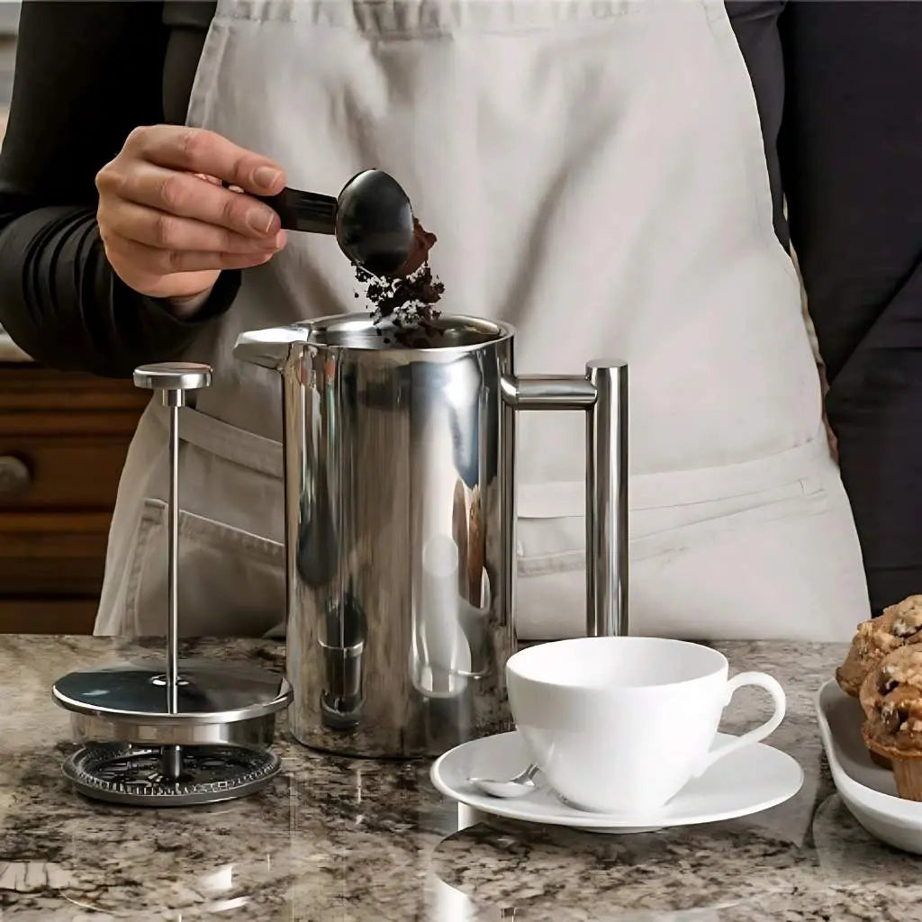 Elite Brew Stainless Steel Coffee & Tea Press – Insulated Design