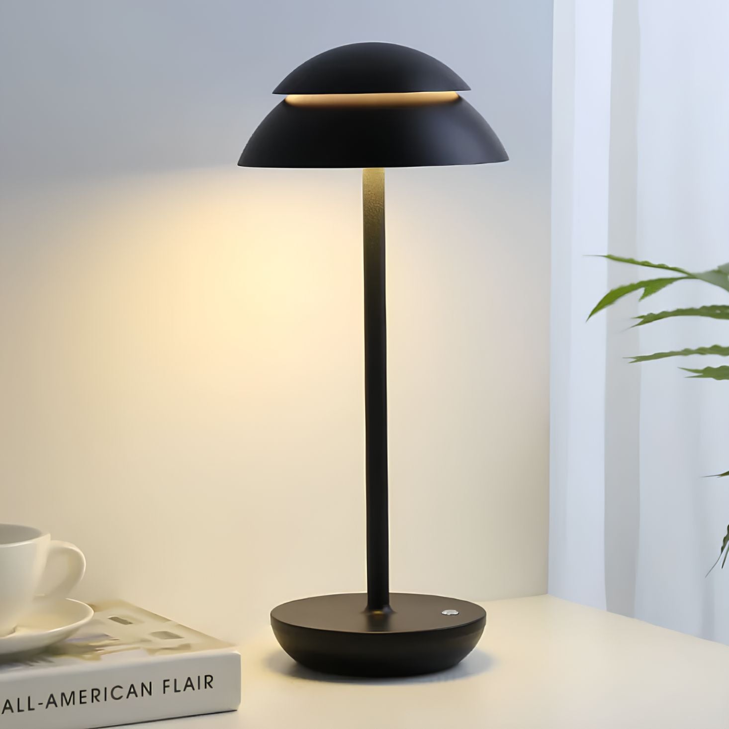 Aluminum Table Lamp with Cordless Design and Adjustable Brightness