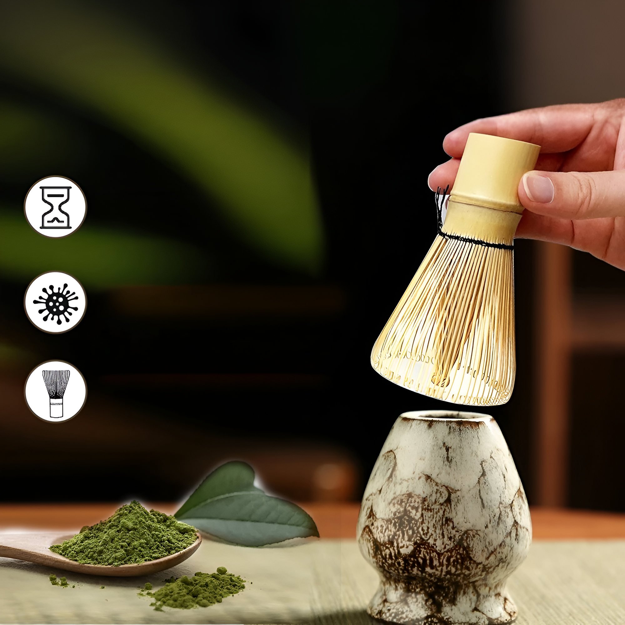 Traditional Matcha Tea Set for Preparation - 6 Pieces