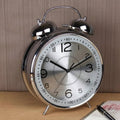 Vintage Metal Double Bell Alarm Clock - Loud Bedside Timepiece