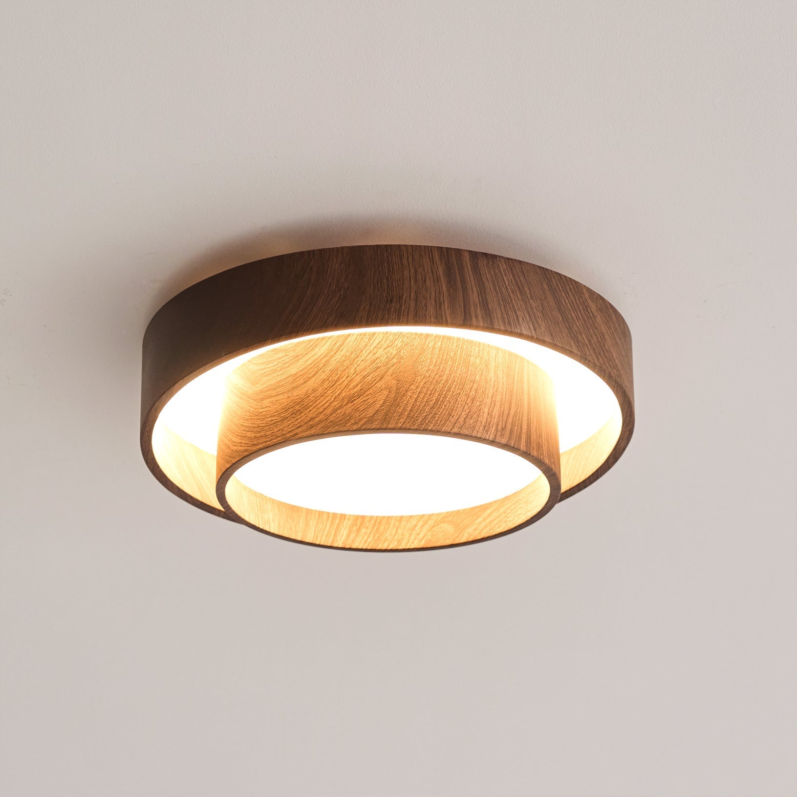 LED Ceiling Light with Walnut Finish – Modern Ceiling Lamp