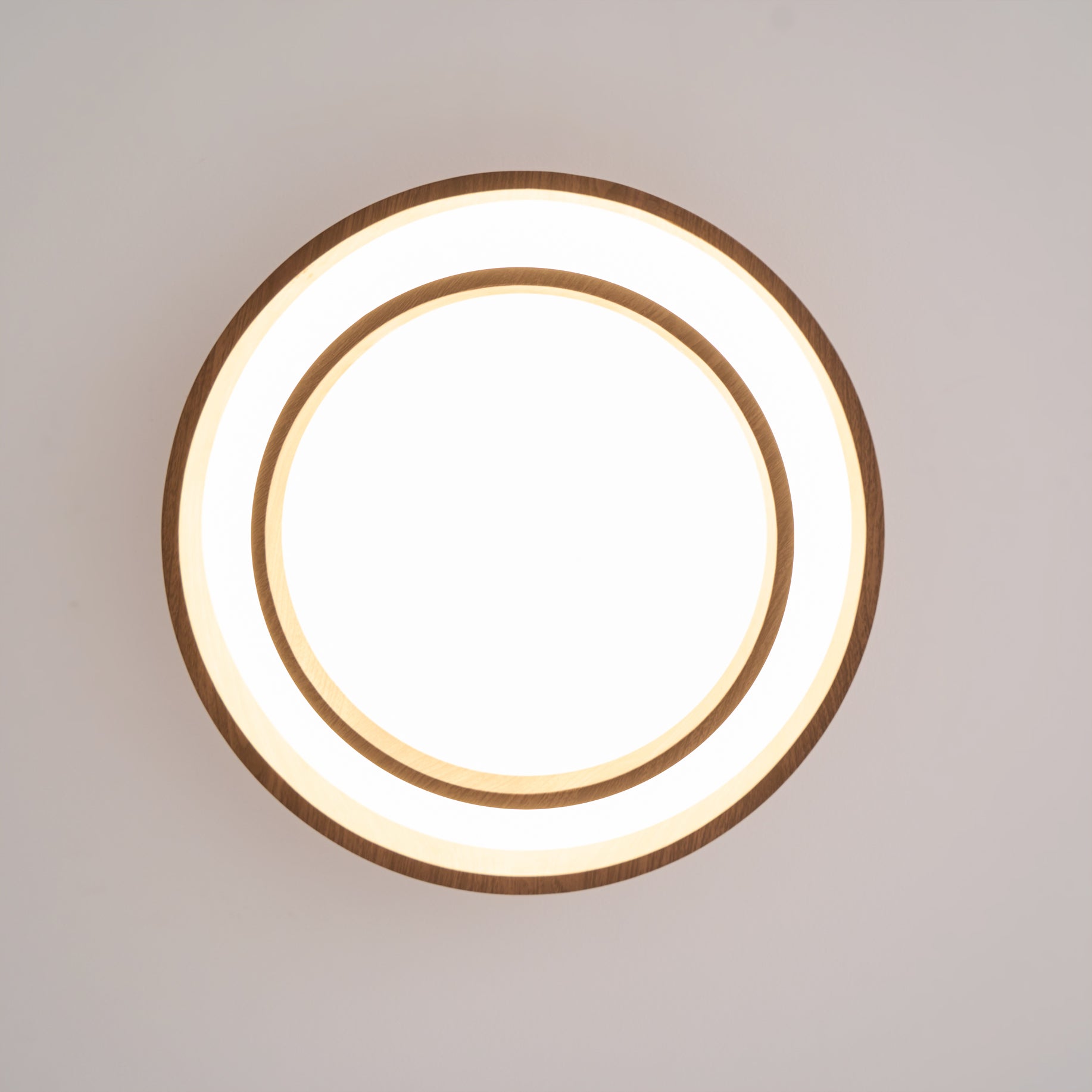 LED Ceiling Light with Walnut Finish – Modern Ceiling Lamp