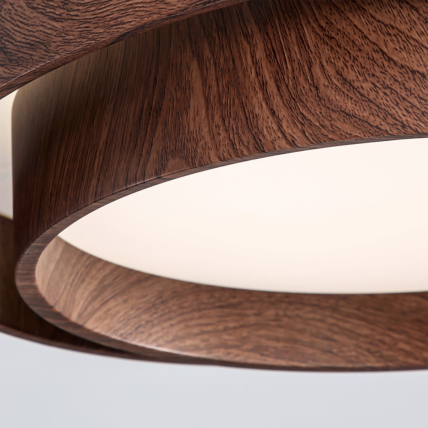 LED Ceiling Light with Walnut Finish – Modern Ceiling Lamp