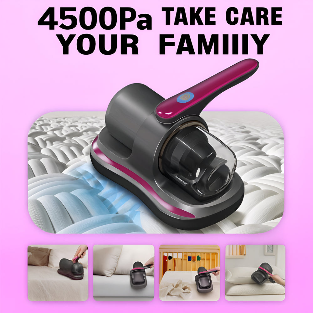 Handheld Cordless Vacuum Cleaner for Dust Removal on Mattresses