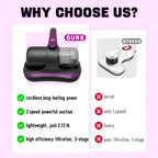 Handheld Cordless Vacuum Cleaner for Dust Removal on Mattresses