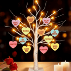 LED Heart Ornaments Table Lamp for Valentine's Day Decor