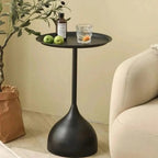 Minimalist Round Side Table in Scandinavian Style