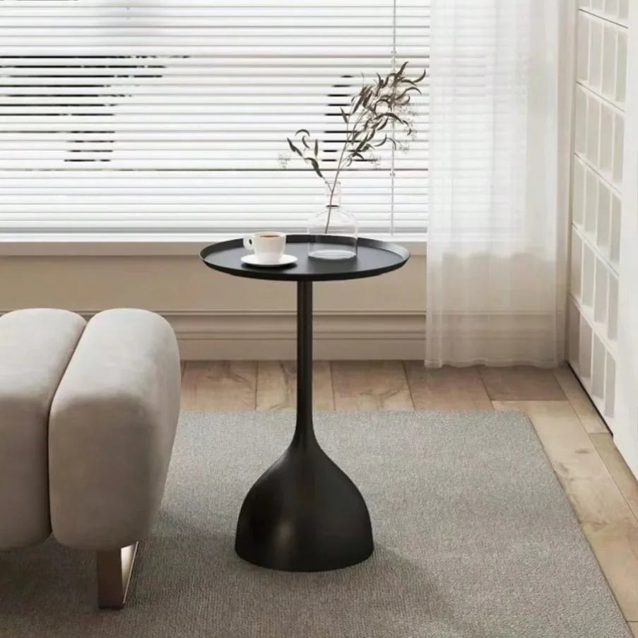 Minimalist Round Side Table in Scandinavian Style