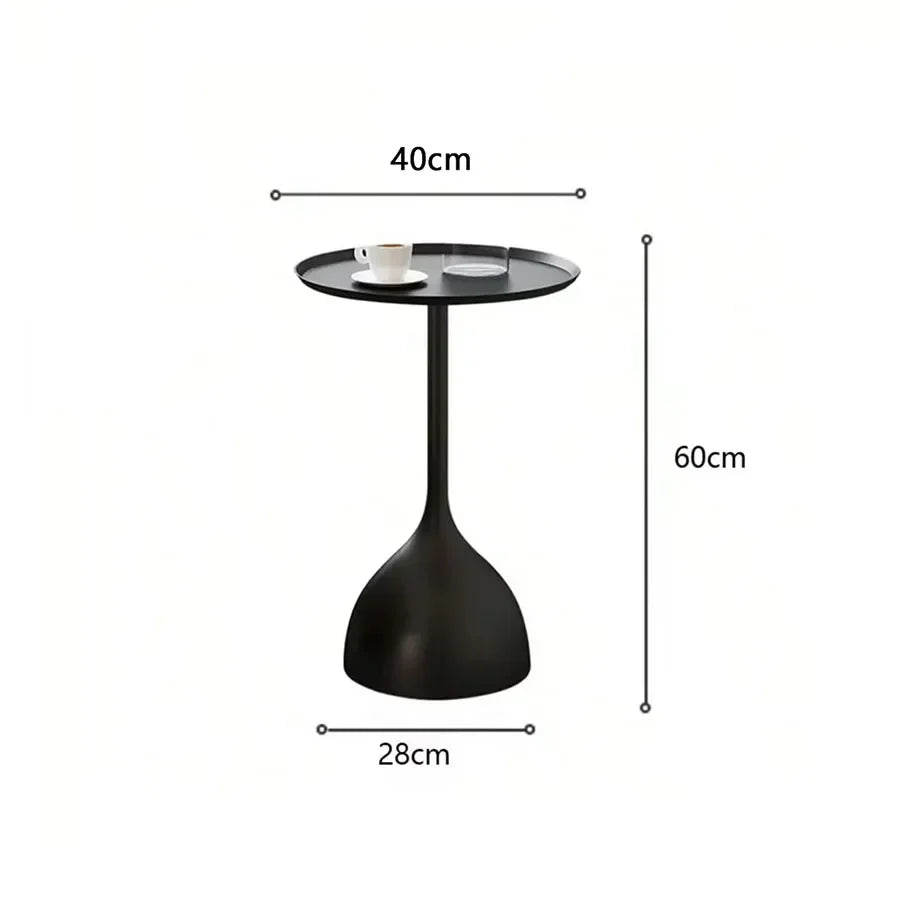 Minimalist Round Side Table in Scandinavian Style