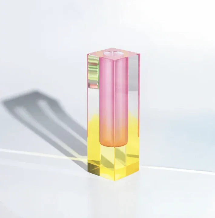 Vibrant Gradient Acrylic Vase for Modern Home Decor
