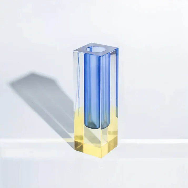 Vibrant Gradient Acrylic Vase for Modern Home Decor
