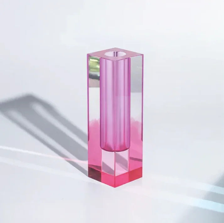 Vibrant Gradient Acrylic Vase for Modern Home Decor