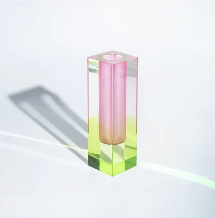 Vibrant Gradient Acrylic Vase for Modern Home Decor