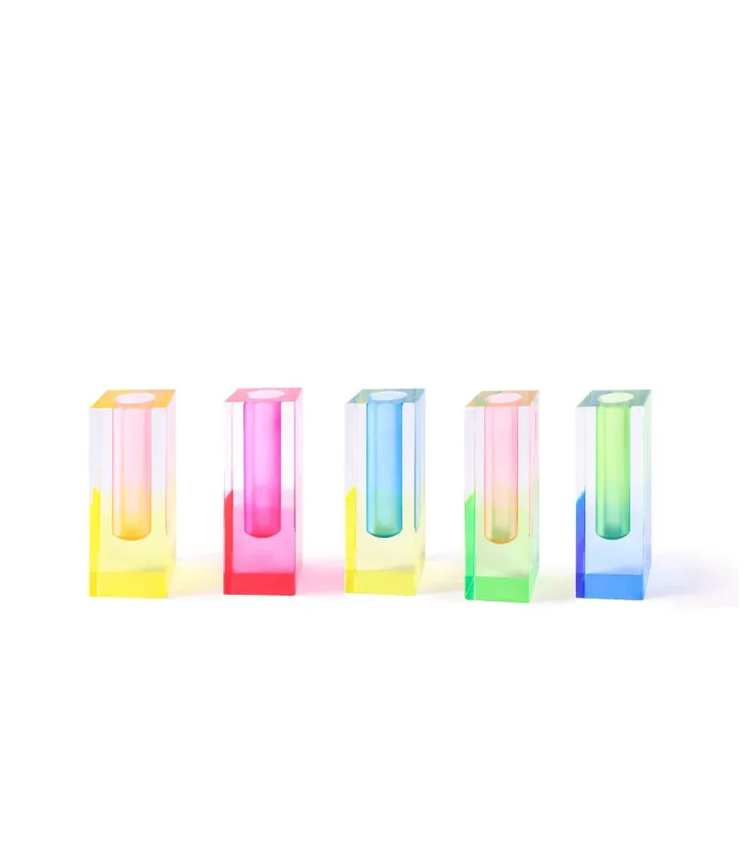 Vibrant Gradient Acrylic Vase for Modern Home Decor
