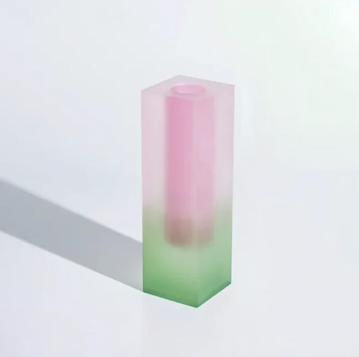 Vibrant Gradient Acrylic Vase for Modern Home Decor