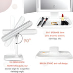 Adjustable LED Makeup Mirror with Foldable Stand and Lighting