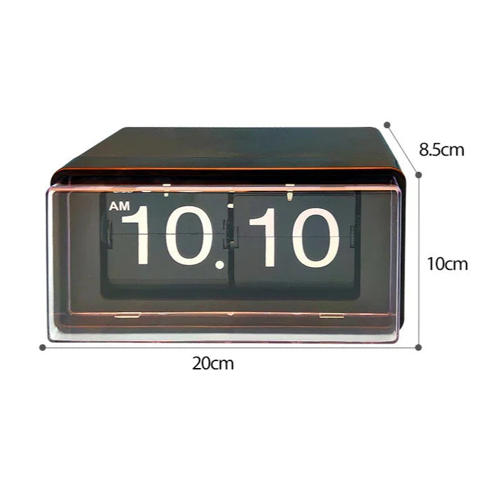 Vintage Style Flip Clock with Automatic Time Display