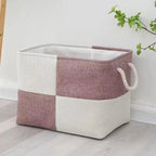 Chic Dual-Tone Storage Basket with Rope Handles