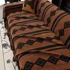 Bohemian Striped Microfiber Blend Sofa Cover