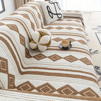 Bohemian Striped Microfiber Blend Sofa Cover