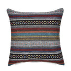 Bohemian Geometric Design Microfiber Cushion Cover – Vibrant Woven Style