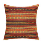 Bohemian Geometric Design Microfiber Cushion Cover – Vibrant Woven Style