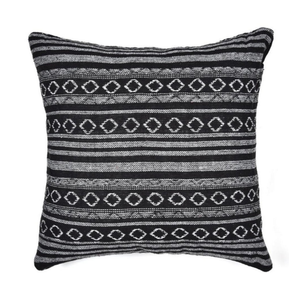 Bohemian Geometric Design Microfiber Cushion Cover – Vibrant Woven Style