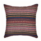 Bohemian Geometric Design Microfiber Cushion Cover – Vibrant Woven Style