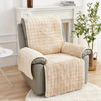 Non-Slip Microfiber Blend Recliner Cover in Vibrant Squares