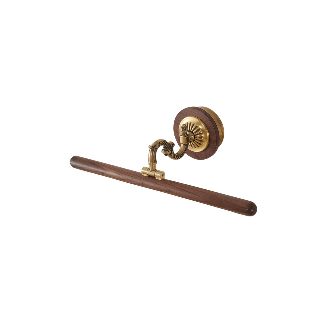 3-Color LED Bathroom Light – Vintage Copper and Walnut Vanity Fixture