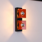 Wall Lamp with Dual LED Heads in Vintage Style – Natural Stone Finish