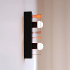 Wall Lamp with Dual LED Heads in Vintage Style – Natural Stone Finish