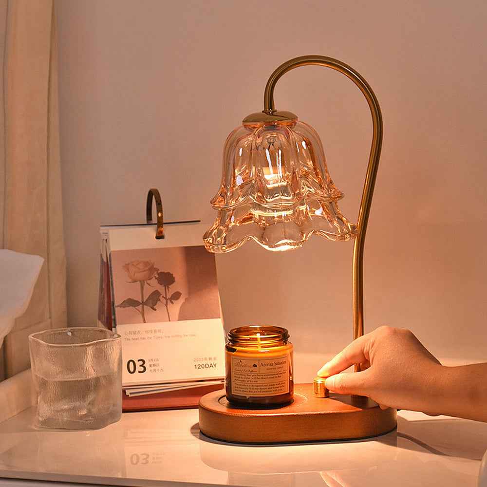 Elegant Floral Candle Warmer Lamp for Home Ambiance