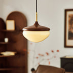 Elegant Metal Design Pendant Lamp - Vintage Glass with Built-in LED for Kitchen and Home Lighting