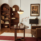 Elegant Metal Design Pendant Lamp - Vintage Glass with Built-in LED for Kitchen and Home Lighting