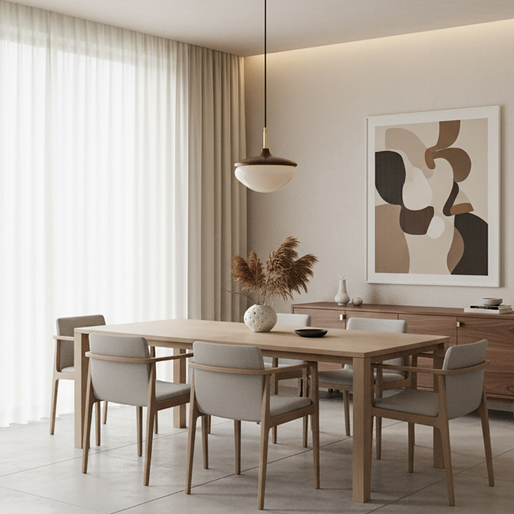 Elegant Metal Design Pendant Lamp - Vintage Glass with Built-in LED for Kitchen and Home Lighting